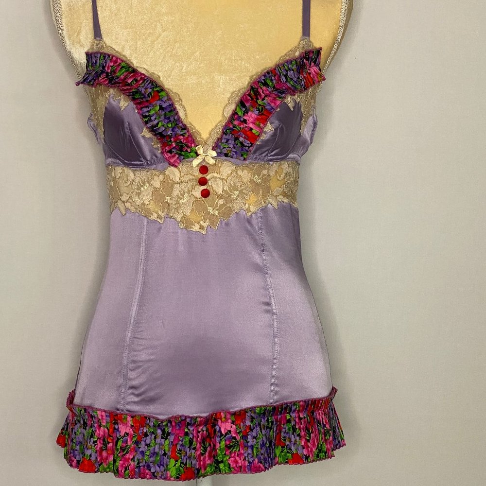 Dolce & Gabbana Top Spaghetti Strap Fitted Lace S